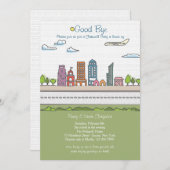 都市ライン告別のパーティの招待状 招待状 (正面/裏面)