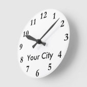 都市一流の時計のテンプレート ラウンド壁時計 (傾斜)