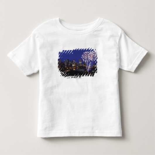 都市上の花火 トドラーTシャツ (正面)