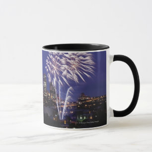 都市上の花火 マグカップ