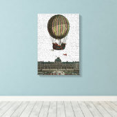 都市上空の飛行船 キャンバスプリント (インサイチュ (ウッドフロア))