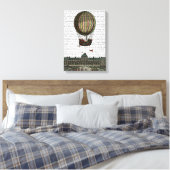 都市上空の飛行船 キャンバスプリント (インサイチュ (寝室))