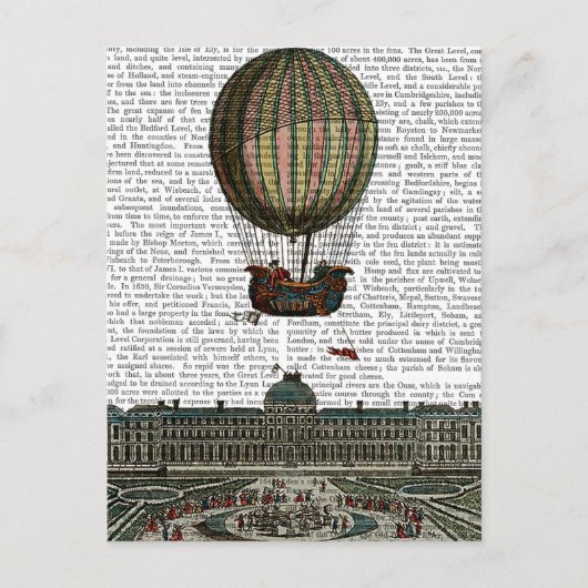 都市上空の飛行船 ポストカード (正面)