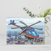 都市上空を飛ぶヘリコプター 招待状 (スタンド正面)