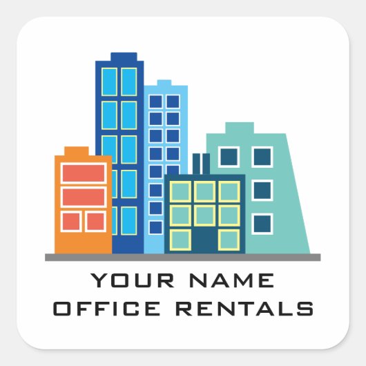 都市不動産市場実在のシール スクエアシール (正面)