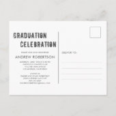 都市写真グランジの卒業 インビテーションポストカード (裏面)