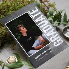 都市写真グランジの卒業 インビテーションポストカード