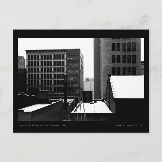 都市冬の構成 ポストカード (正面)