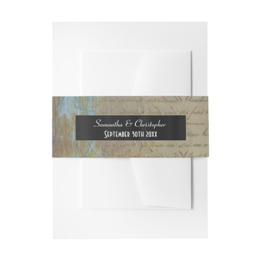 都市動揺してグランジの蒸気パーソナライズされた結婚蒸気 招待状ベリーバンド (正面例)