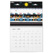 都市化カレ図解入りの、写真付きのンダー カレンダー (3月 2026)