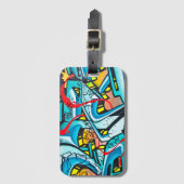 都市地下鉄の落書きアート ラゲッジタグ (正面縦)