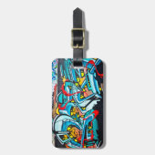 都市地下鉄の落書きアート ラゲッジタグ (正面縦)