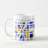 都市地図と住む都市が新しい家に移クール動 コーヒーマグカップ (左)