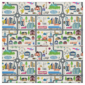 都市地図パターン ファブリック (見本)