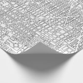 都市地図パターン ラッピングペーパー (角)