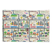 都市地図パターン 枕カバー (裏面-左)