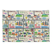 都市地図パターン 枕カバー (裏面-右)