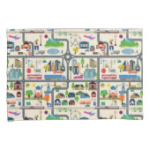 都市地図パターン 枕カバー (正面右)