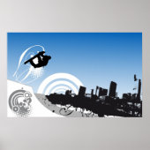 都市型フリースタイルのスノーボーディングポスター ポスター (正面)