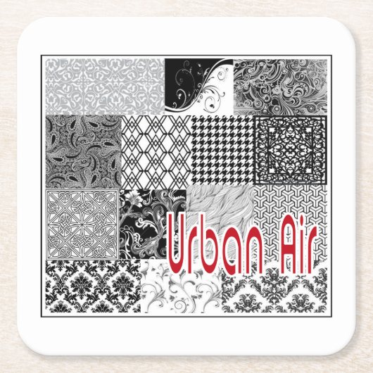 都市大気 スクエアペーパーコースター (正面)