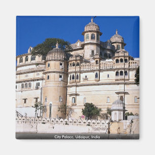 都市宮殿、Udaipur、インド マグネット