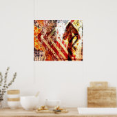 都市崩壊抽象芸術 ポスター (キッチン)