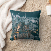 都市建物オントップビュー クッション (ブランケット)