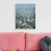 都市建物xの空中写真 キャンバスプリント (インサイチュ (リビング))