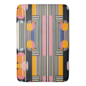 都市形状ストライプの調和 バスマット (正面縦)