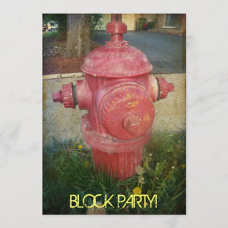 都市扱われた消火栓のブロックのパーティの招待状 招待状
