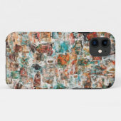 都市抽象芸術コラージュのモバイルケース Case-Mate iPhoneケース (裏面(横))