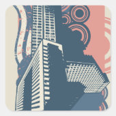 都市抽象芸術シール スクエアシール (正面)