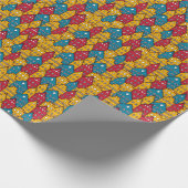 都市抽象芸術:ヴィンテージ都市パターン ラッピングペーパー (角)