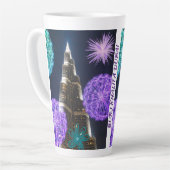 都市探査有名ランドマークドバイUAE カフェラテマグ (左アングル)