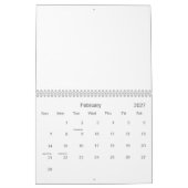 都市景観のカレンダー。 カレンダー (2月 2027)