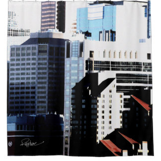 都市景観のシャワー・カーテン シャワーカーテン