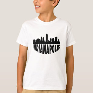 都市景観のスカイラインのインディアナポリス Tシャツ