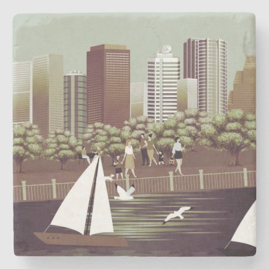 都市景観の石コースター ストーンコースター (正面)