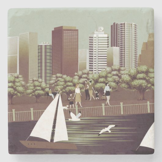 都市景観の石コースター ストーンコースター (正面)
