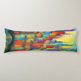 都市景観カラフル生成アー絵画ト ボディピロー