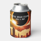 都市景観太陽の皆既食2024年4月8日 缶クーラー (缶正面)