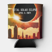 都市景観太陽の皆既食2024年4月8日 缶クーラー (正面)
