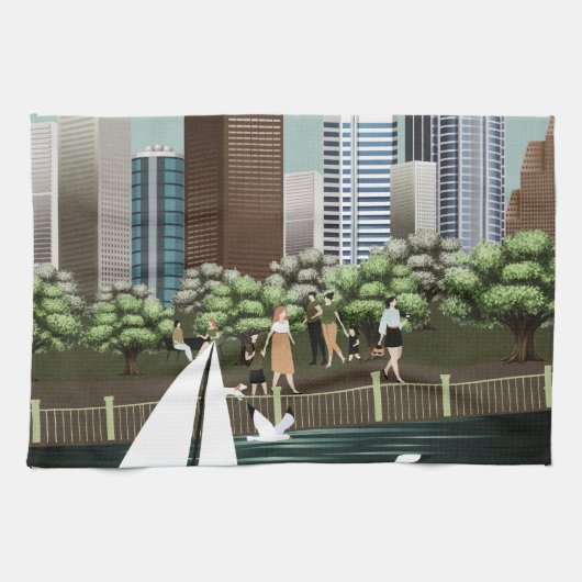 都市景観 キッチンタオル (横)