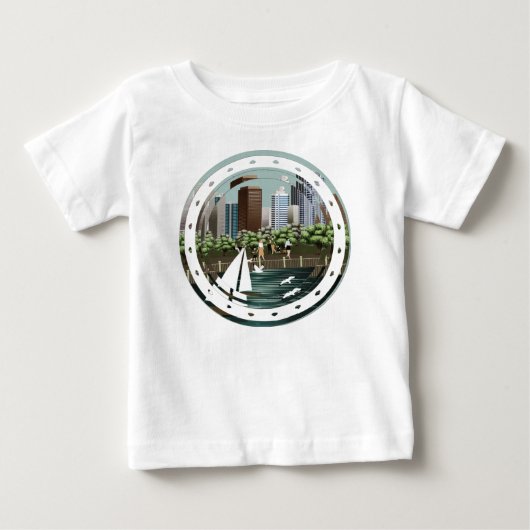都市景観 ベビーTシャツ (正面)