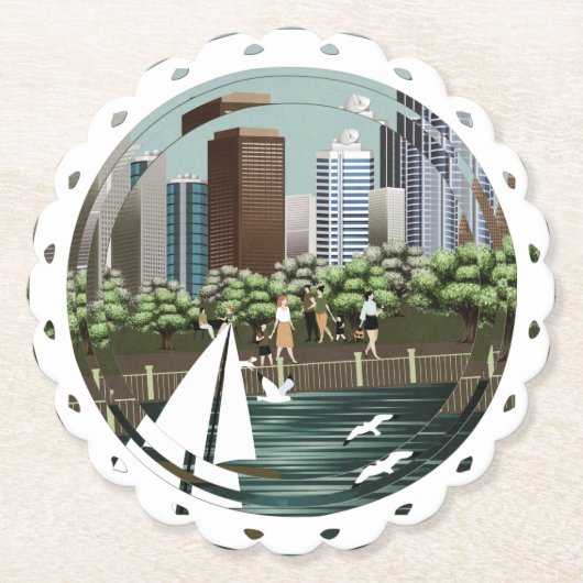 都市景観 ペーパーコースター (正面)