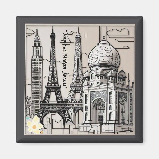 「都市景観」 マグネット (正面)