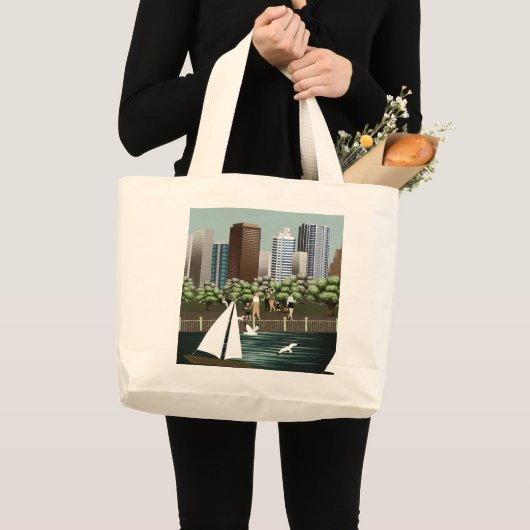 都市景観 ラージトートバッグ (正面(商品))