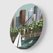 都市景観 ラージ壁時計 (傾斜)