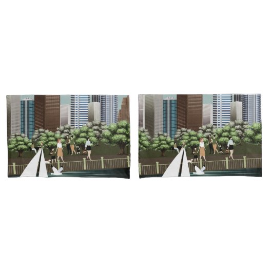 都市景観 枕カバー (フロントセット)