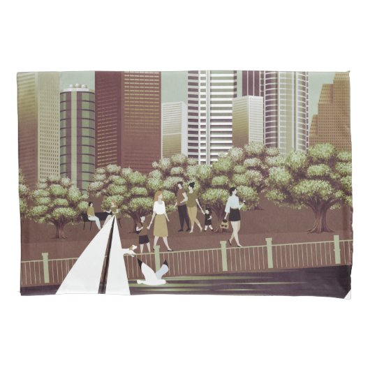都市景観 枕カバー (正面)
